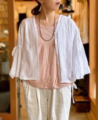 サラマリカ　JOINT LACE FRILL SLEEVE TOP