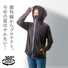 UVプロテクトパーカー シャイン ブラック L