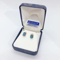 Toscow ピアス ゴールド トリプレットオパール STERLING SILVER 18K GOLD PLATED AUSTRALIAN TRIPLET OPAL