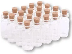 Chocople 小瓶 コルク瓶 コルク栓 ガラス瓶 小物 保存 容器 保管 小分け 20本セット(10ml)
