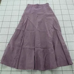 ◇ ⊂ SLOBE IENA スローブイエナ リネン100% ロング丈 フレア スカート サイズ36 くすみパープル系 レディース E  【1509180011589】