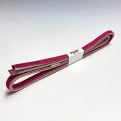 新品未使用品 　リバーシブル　正絹　三分紐　　マゼンタｘグレージュ