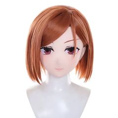 アニメ顔着ぐるみマスク（フルヘッド・ウィッグ・ロック機構・開口面