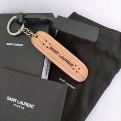 【新品未使用】SAINT LAURENT◆ウッドスケートボードキーホルダー サンローラン キーリング