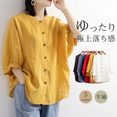 Tシャツ ブラウス トップス チュニック 夏ブラウス 花柄 体型カバー レディース シフォン 五分袖 半袖 おしゃれ 通勤 ゆったり tp181301.jpg