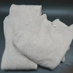 ◇ ⊇ RESEXXY リゼクシー ニット ロング丈 セットアップ サイズF ピンクベージュ系 レディース E  【1502200012290】