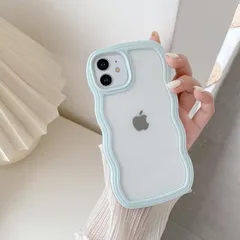 QLTYPRI iPhone 11ケース クリア TPUカバー おしゃれ 韓国 可愛い 透明 薄型 軽量 耐衝撃 スマホケース ワイヤレス充電対応 ストラップホール付き アイフォン 11 ケース 6.1インチ 対応 - ライトブルー 0