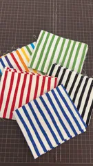 714 ★USAコットン★ロバートカフマン　Robert Kaufman　ストライプシーチング　クウォーター(45cm×53cm~57cm)　カットクロス　5枚セット