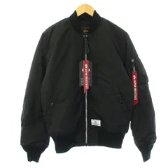 アルファ ALPHA INDUTRIES ライトフライトジャケット MA-1 ブルゾン 中綿 ジップアップ S 黒 ブラック TA0720-001 /KU