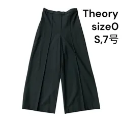 ◆セオリー Theory ワイドパンツ ボトムス ブラック 黒 毛混 0、S、7号 レディース S5U267