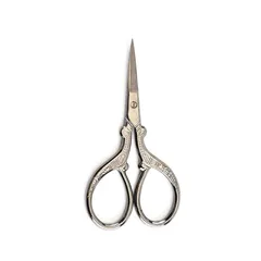 刺繍ハサミ 縫製はさみ 糸きりハサミ 小さい手芸はさみ ステンレス製 良い切れ味 DIY 裁縫ツール 手芸用 手軽 持ちやすい ヴィンテージ (茶色)