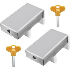 新品 2個セット サッシ窓補助ロック 網戸や引き戸の防犯ストッパー 後付けできる引き戸や窓の鍵の補助錠