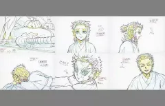 【中古】ポストカード 煉獄杏寿郎の夢 展示原画ポストカード6枚セット 「劇場版 鬼滅の刃 無限列車編×ufotable Cafe 第三期」