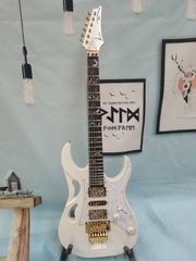 エレキギター　ゴールドパーツ　ホワイトカラー　フロイドローズ　スティーブ・ヴァイ　ノーブランド