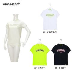 VIVA HEARTビバハートラインボックスロゴ 半袖モックネックシャツ
