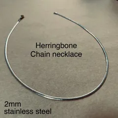 ヘリンボーンチェーンネックレス　チェーンネックレス　ネックレス　シルバー　スネークチェーン　ペアカップル　高品質