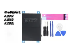 送料無料 国内即日発送! 純正同等新品! Apple ipad6/iPad Air2 対応 A1547 A1566 A1567 携帯電話のバッテリー 電池パック 交換 高品質 内蔵battery 修理 両面テープ 修理工具付き PSE認証