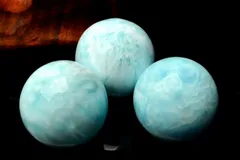 ブルーアラゴナイト原石　丸玉　一点物　スフィア　レアストーン　鉱物　置物 tosho-stones_141-6748