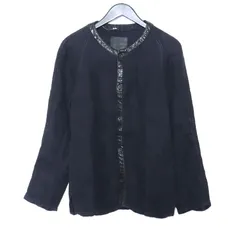 ISAMU KATAYAMA BACKLASH カウレザーパイピングリネンカーディガンのサムネイル