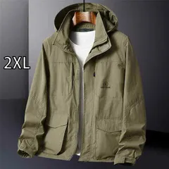 [2XL]秋冬 コーデ メンズ  服 シンプル ファッション オシャレ 大人 かっこいい 大きいサイズ ストリート 紳士服 マルチ ポケット ジャケット アウター ミリタリー ワークウェア アウトドア カジュアル アサルト 速乾 