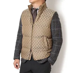 24AWモデル ヘルノ HERNO メンズ モノグラム ダウンベスト【ベージュ】 PI001200U 12605W 2150/【2024-25AW】m-tops