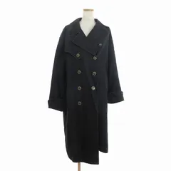 クリスチャンディオール Christian Dior ヴィンテージ トレンチコート ロング 長袖 シルク混 MDK6C0430 CDボタン 黒 ブラック 9 M位のサムネイル