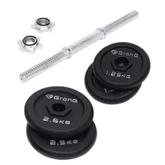 ダンベル 片手10kg 1個 単品 プレート シャフト 重量変更可能 GronG（グロング）のサムネイル