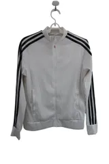 【美品】adidas(アディダス) ジャージトップス 白 レディース M ゴルフ用品 2504-0825 中古