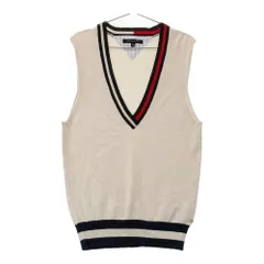 サイズ：M TOMMY HILFIGER GOLF トミー ヒルフィガーゴルフ  Vネックニットベスト ウール混  ベージュ系 [240101520033] ゴルフウェア レディース ストスト