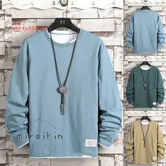Tシャツ メンズ 重ね着風 切り替え 長袖 丸首 秋冬 バイ定番 無地 インナー 送料無料 40代 おしゃれ 30代 カジュアル 春 トップス 50代 20代 大学生 ant4y059810
