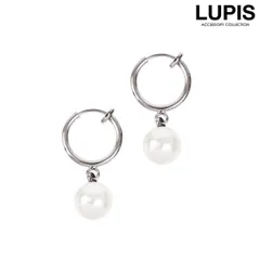 イヤリング パール フープ シンプル ピアス風イヤリング 痛くならない 大人 上品 ルピス v0591