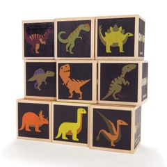 Uncle Goose 恐竜のつみき ダイナソーブロック 9pcs UG-DIN9 積み木 木のおもちゃ 恐竜 男の子 輸入おもちゃ アンクルグース