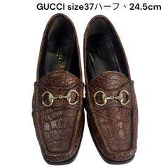 GUCCI グッチ ホースビット クロコダイル ローファー フラット
