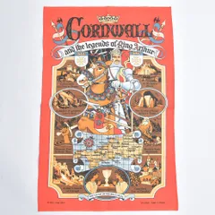 Vintage 英国製 SAMPSON SOUVENIRS U.K ヴィンテージ ティータオル ビンテージ インテリア コットン 敷物 ヨーロッパ古着のサムネイル