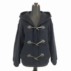 日本製★McGREGOR/マクレガー★ショート丈/ダッフルコート【レディースM/紺】フード/リブ袖◆BF683