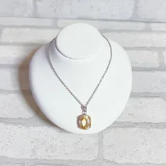 ネックレス　シルバー　silver　クリスタル　ストーン　ラウンド　アンティーク　ヴィンテージ　EL-0293