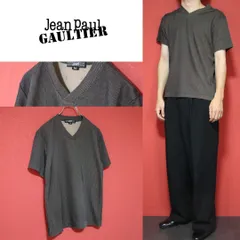 GAULTIER HOMME objet 立体ストライプ Vネック Tシャツ
