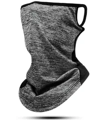 ブラック+迷彩柄-グリーン [Andeor] 《2枚セット》フェイスカバー uvカット 夏用【UPF50+・接触冷感-5℃・付けていないような呼吸で楽】フェイスガード ネックガード 冷感 ネックウォーマー 耳かけ 日焼け防止 紫外線対策 防風 防塵 アウトドア