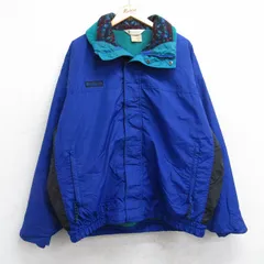 XL/古着 コロンビア 長袖 ナイロン ジャケット メンズ 90s 大きいサイズ 青 ブルー 内側フリース spe 25oct25 中古 アウター