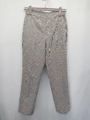 ◇ ⊇ A day in the life アデイインザライフ チェック テーパード パンツ サイズ38 ライトグレー系 マルチ レディース E  【1507230004468】