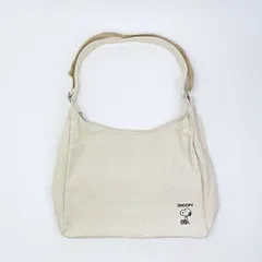 スヌーピー ショルダーバッグ 帆布 アイボリー SNOOPY