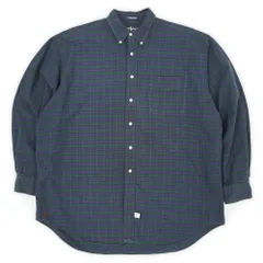 ポロラルフローレン POLO RALPH LAUREN 90s ボタンダウンシャツ The Big Oxford SHIRT MADE IN USA アメリカ製 裾ポニー 珍品 初期 ヴィンテージ 古着 ブラックウォッチ L【中古】