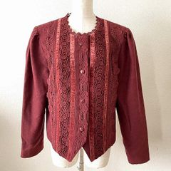 50s Berty メキシカンハンドメイド刺繍ウールジャケット size 38 