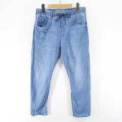ベイフロー BAYFLOW JEANS SLIM ロング丈 ジョガーパンツ デニム調 麻 リネン S/2 青系 ブルー インディゴ ストレッチのサムネイル