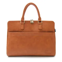 ☆ CAMEL(スムース) ☆ SYNTHETIC LEATHER BRIEFCASE ビジネスバッグ メンズ ブリーフケース レディース 通勤 通学 a4 オフィス カジュアル 出張 大容量 お仕事 鞄 パソコン カバン シンプル 無地 書類かばん
