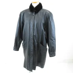 ヴィンテージ レザーコート 牛革 ファー付き