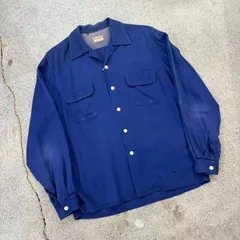 50s ナス紺 Nortex レーヨン ギャバシャツ 50s ナス紺 Nortex レーヨン
