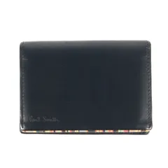 Paul Smith ポールスミス マルチカラー ストライプ レザー カードケース / パスケース  ネイビー 紺 ブランド アイテム【メンズ】のサムネイル