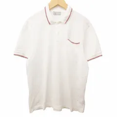 ディオールオム Dior HOMME 鹿の子ポロシャツ カットソー ライン コットン 半袖 白 ホワイト 系 S ■GY06 0731のサムネイル