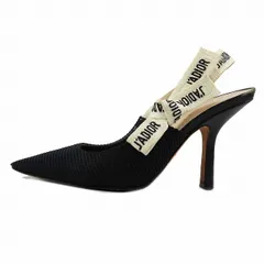 クリスチャンディオール Christian Dior J’ADIOR スリングバック パンプス ポインテッドトゥ ハイヒール シューズ 34.5D 黒 ブラック/13YBA11 レディース